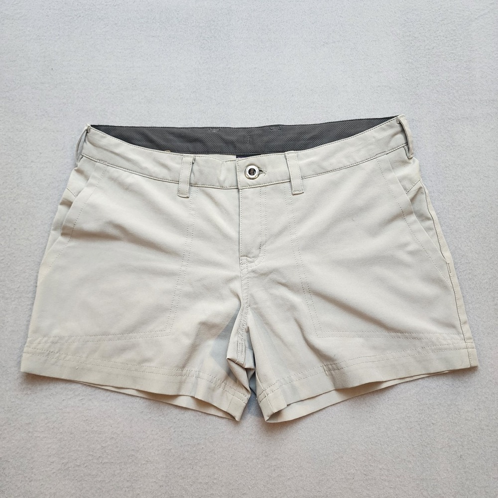 Patagonia Women's Hiking Trail Shorts Beige Outdoor Nylon Spandex Size 2